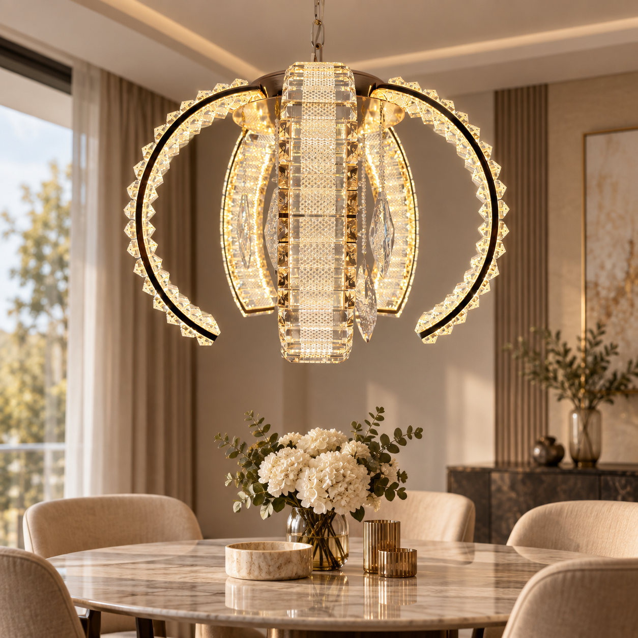 Vera Venus 50-43 – lampa LED w eleganckiej jadalni
